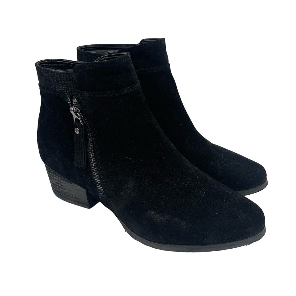 BLONDO Boots Size 8 Isaac Waterproof Suede Black Heeled Ankle Winter Fall Casual